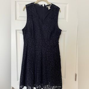 H&M Navy Blue Lace Dress - L